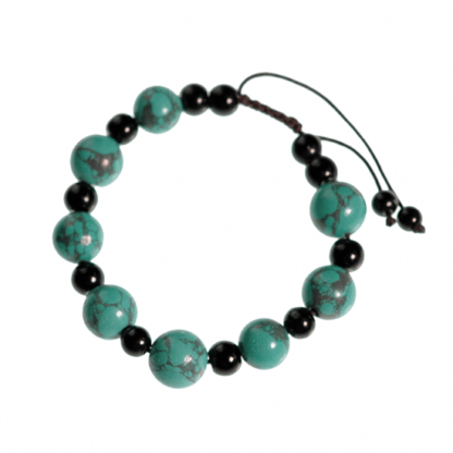 Krachtige Armband – Turquoise en Zwarte Onyx armband