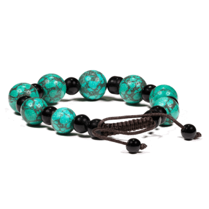 Krachtige Armband – Turquoise en Zwarte Onyx armband