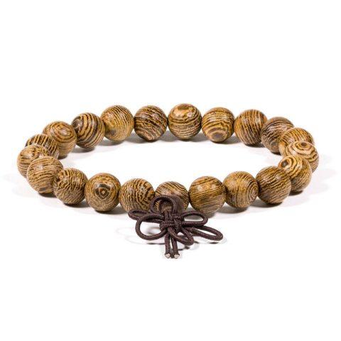 Mala – Armband Wenge Hout Elastisch – 21 Kralen 8 mm armband