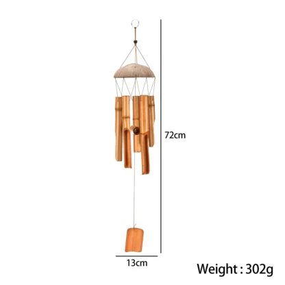 Windgong Bamboe Naturel – Bamboe Buizen 14 tot 24 cm bamboe windgong