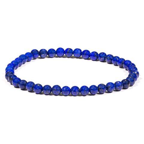 Armband – Blauw – Lapis Lazuli – 19 cm – kralen 4 mm armband