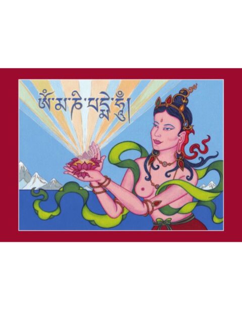 Tibetan Buddhist Art – Offerande Godin Kaart – Wenskaart Offerande Godin – 10 x 15 cm Boeddhakaart