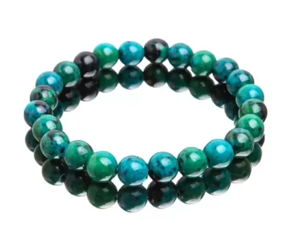 Armband Chrysocolla – Groenblauwe Edelsteen – Kralen 8 mm armband