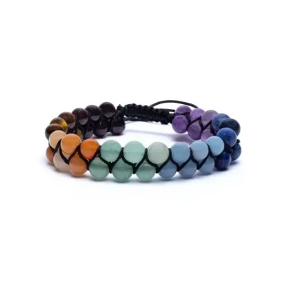 Mala – Chakra Armband – Dubbele rij verstelbaar – Kralen 6 mm armband