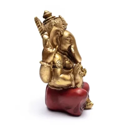 Ganesha beeld – Goudkleur – 18 cm boeddha