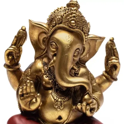 Ganesha beeld – Goudkleur – 18 cm boeddha