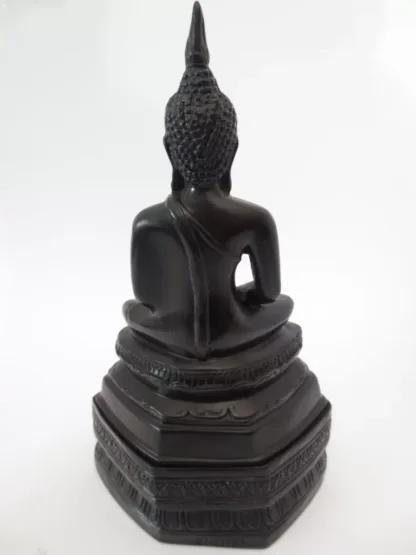 Boeddhabeeld – Boeddha in Meditatie – Zwart beeld in Meditatiemudra – 31 cm boeddha