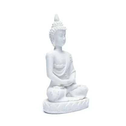 Boeddhabeeld Wit – Boeddha Shakyamuni in Meditatie – 11 cm – Made in Nepal boeddha