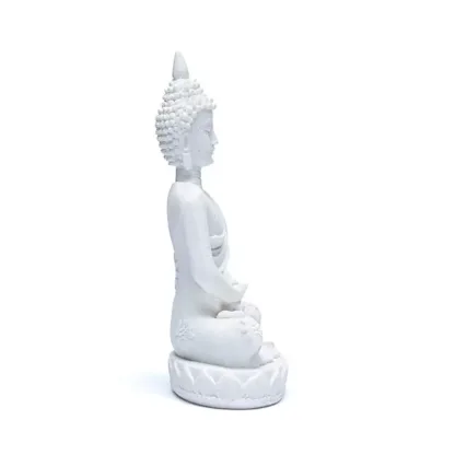 Boeddhabeeld Wit – Boeddha Shakyamuni in Meditatie – 11 cm – Made in Nepal boeddha