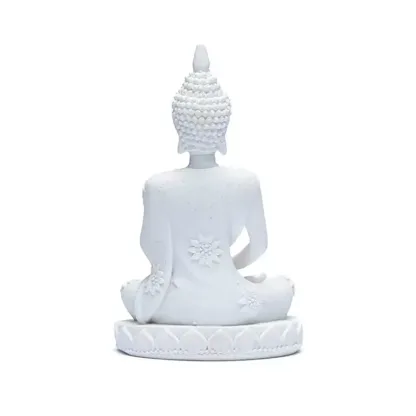 Boeddhabeeld Wit – Boeddha Shakyamuni in Meditatie – 11 cm – Made in Nepal boeddha